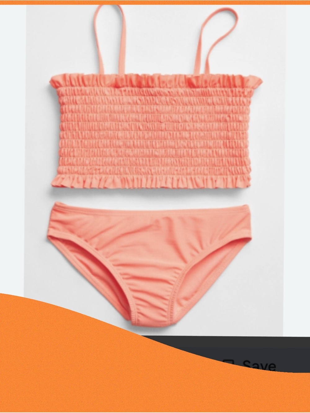 GAP Girls Coral Smocked Tankini Set.51